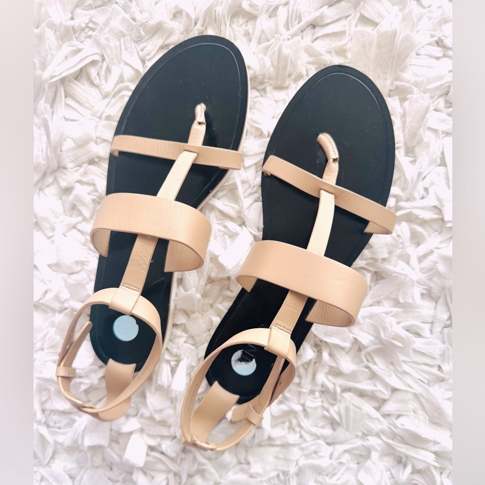 Vince Crete nude leather strappy sandals